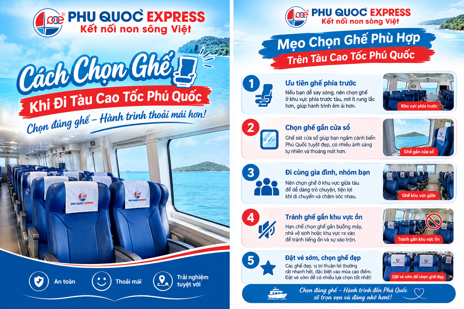Cách Chọn Ghế Khi Đi Tàu Cao Tốc Phú Quốc: Kinh Nghiệm Từ A-Z